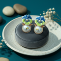 Blue and Yellow Petunia Earring