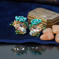 Big Diamond Floral Earring